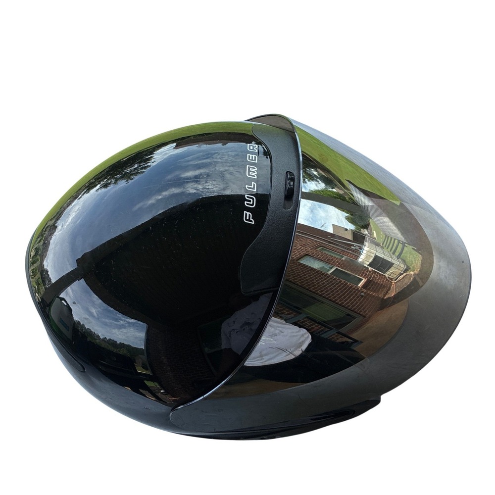 Fulmer AF-655 Open Face Motorcycle Helmet Gloss Black Mirrored Visor Size M DOT